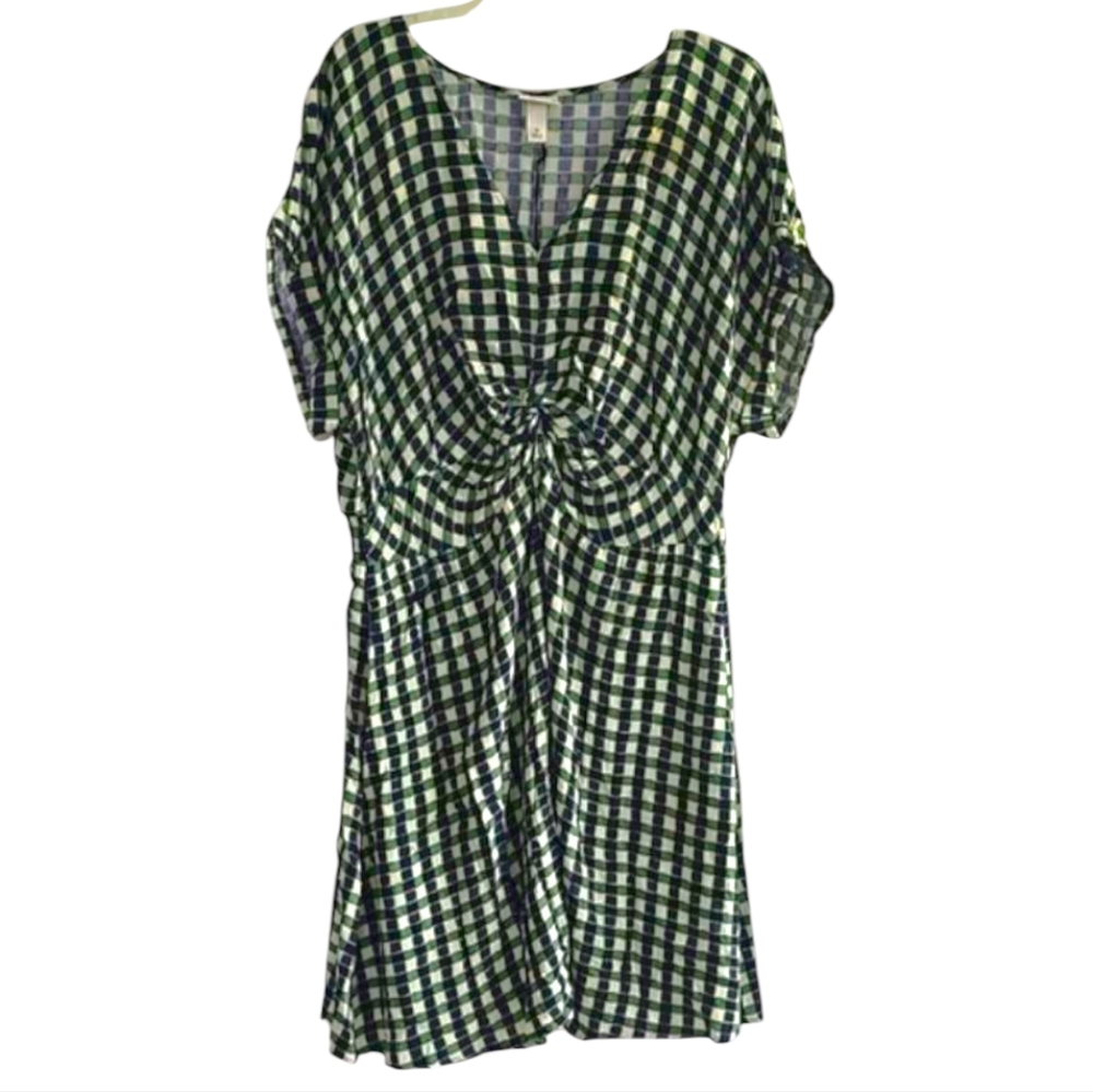 Ava & Viv Green and Blue Checkered Dress size 1X